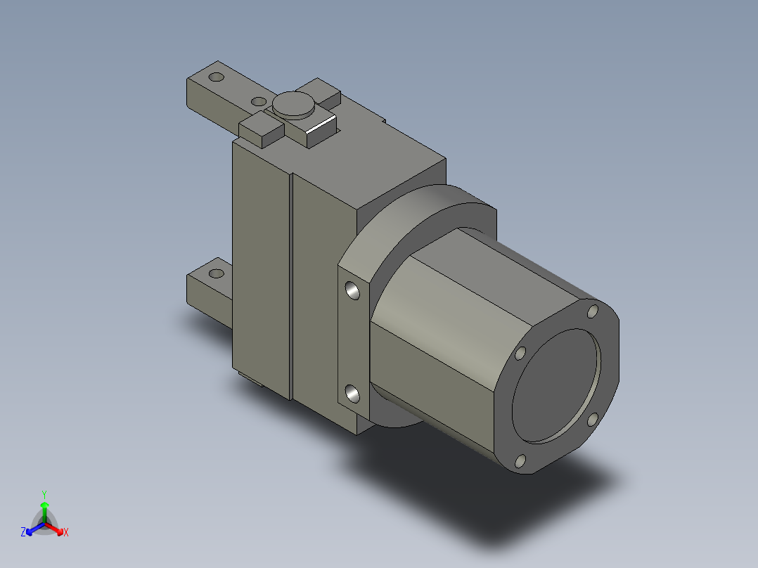 普通气爪PH12-40正等轴测图
