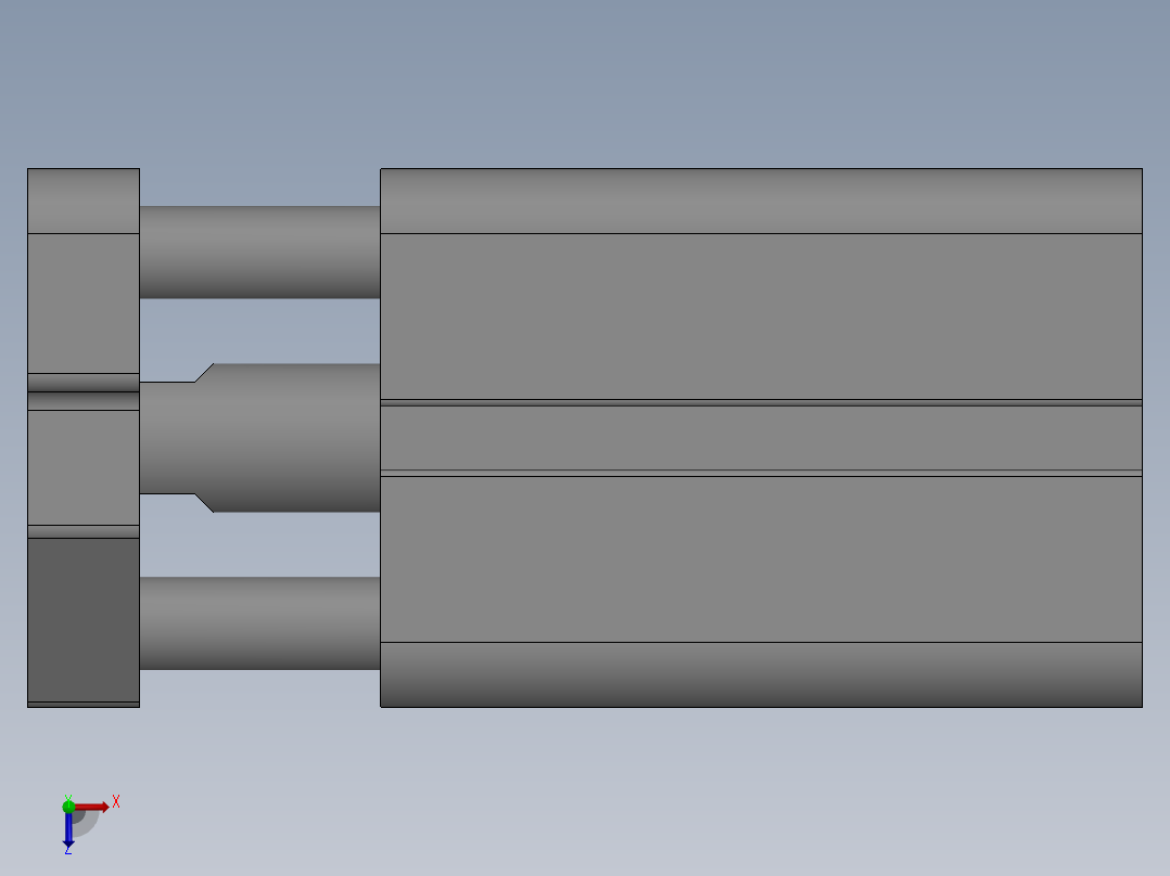 气缸TACQ16X10S俯视图