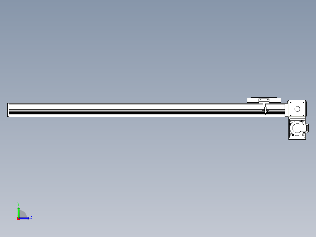 同步带全封闭直线模组TPA-HCB-105D-90-L850-RP-Y-P20-N3左视图