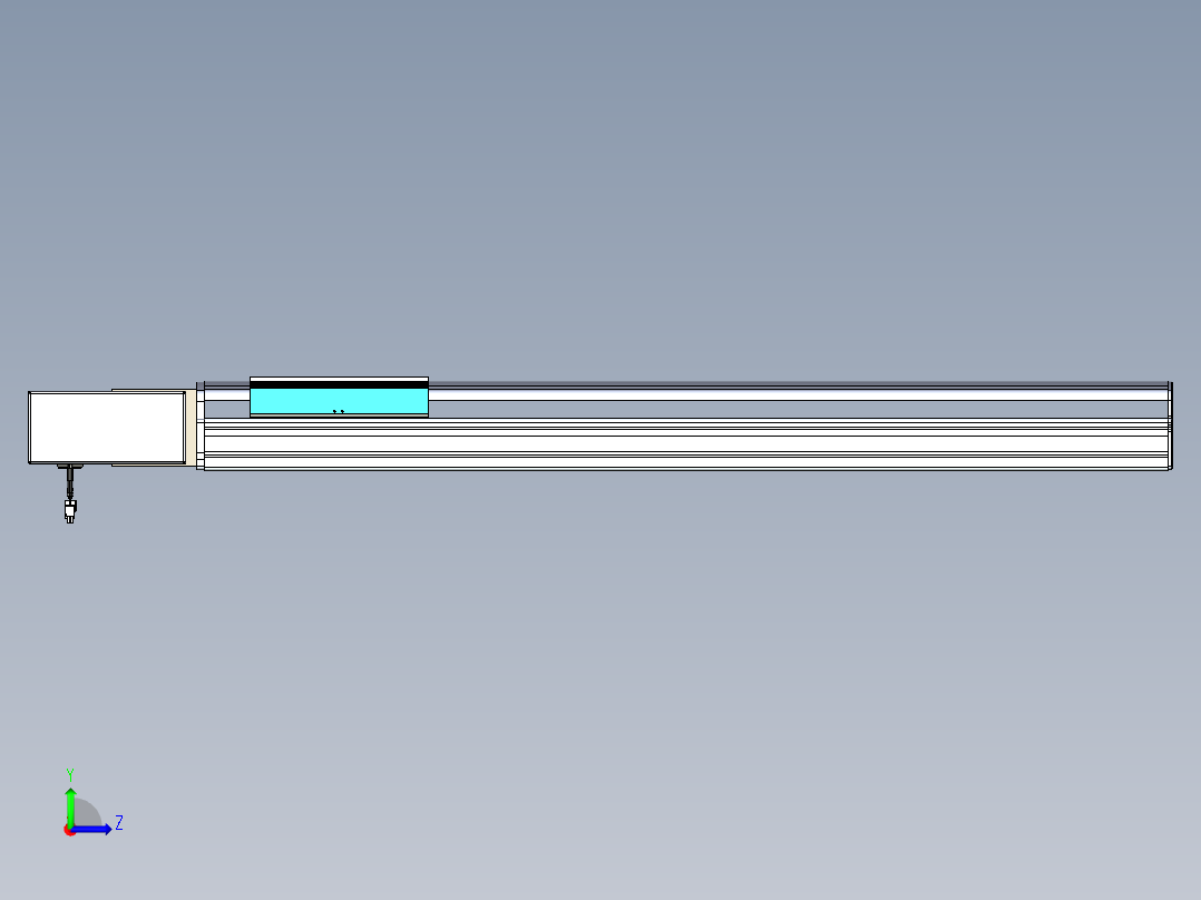 同步带滑台-半封闭B22H-L100-C-S850-L-P75-D3-N5左视图