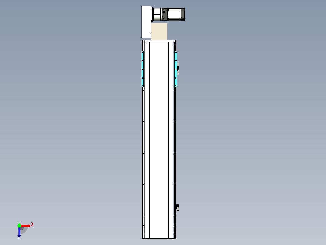 同步带滑台-半封闭B22H-L100-C-S850-L-P75-D3-N5俯视图