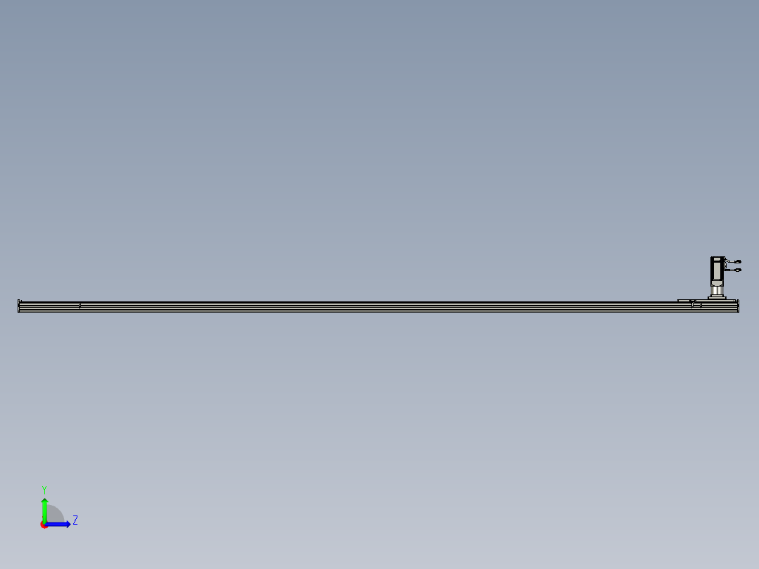 东锦齿条传动DH136G-S3150-BU-减速机+P400W左视图