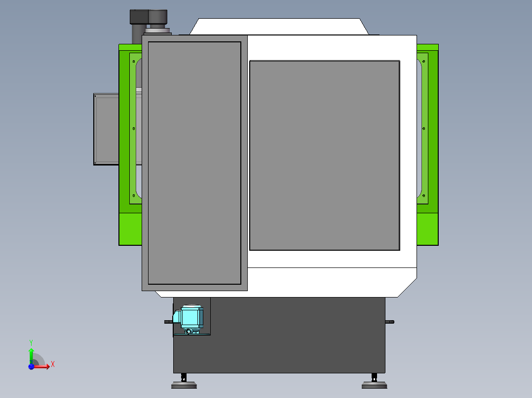 4头成型攻钻机sw18可编辑前视图