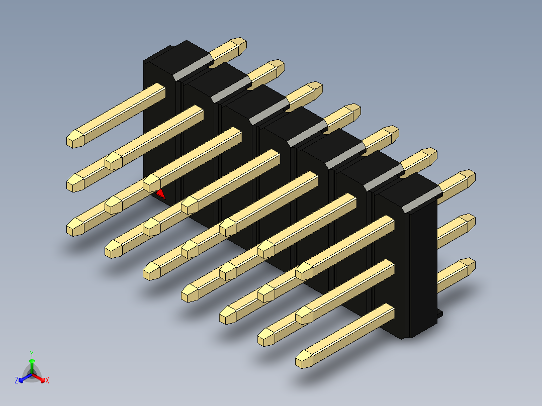彩色公头100mil（2.54mm）系列-DS1021_black_3x07p_100mil_Type1_rev1.0