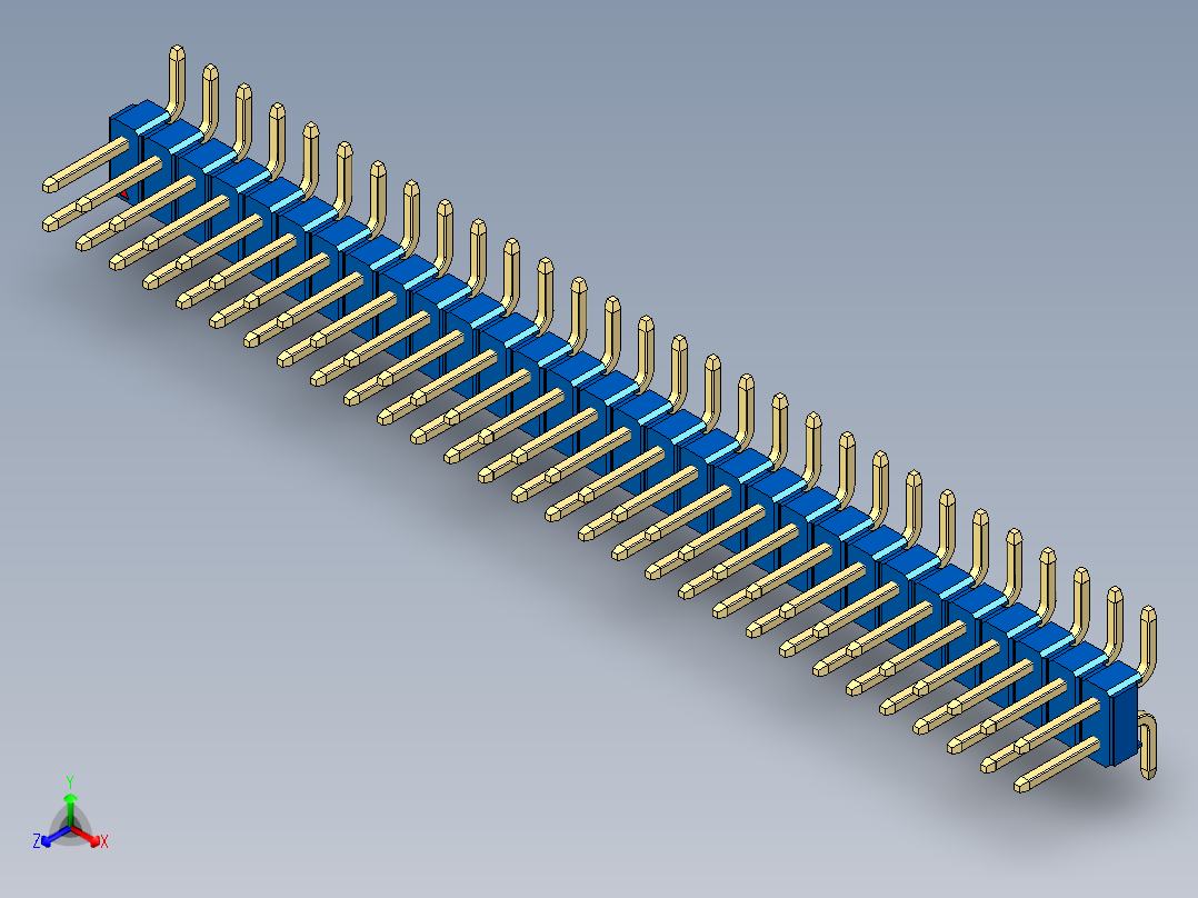 彩色公排针 100mil 2.54mm 系列-DS1022_blue_60p_100mil_TypeSMT_rev1.0