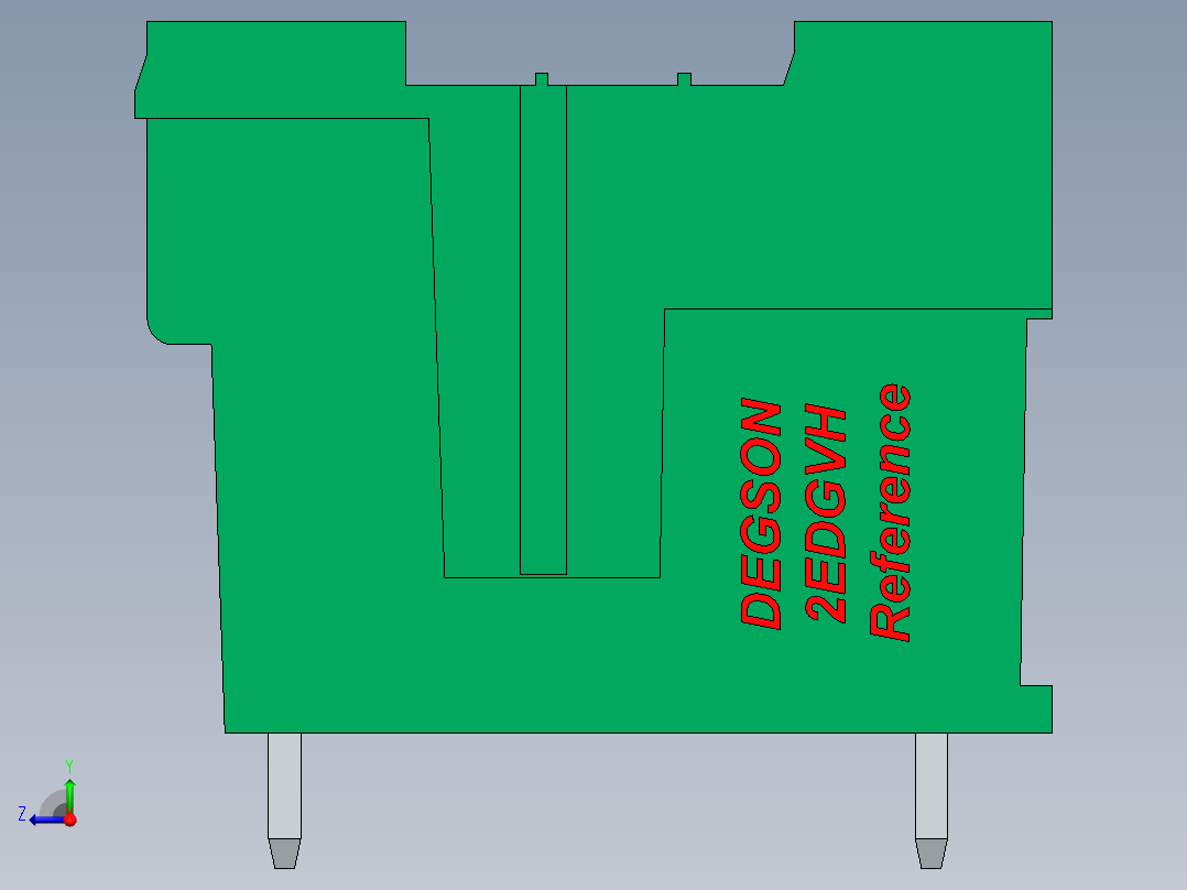 DEGSON 2EDG 系列 5.0mm 可插拔接线端子组-2EDGVH-5.0_5.08-xxP-14-00AH右视图