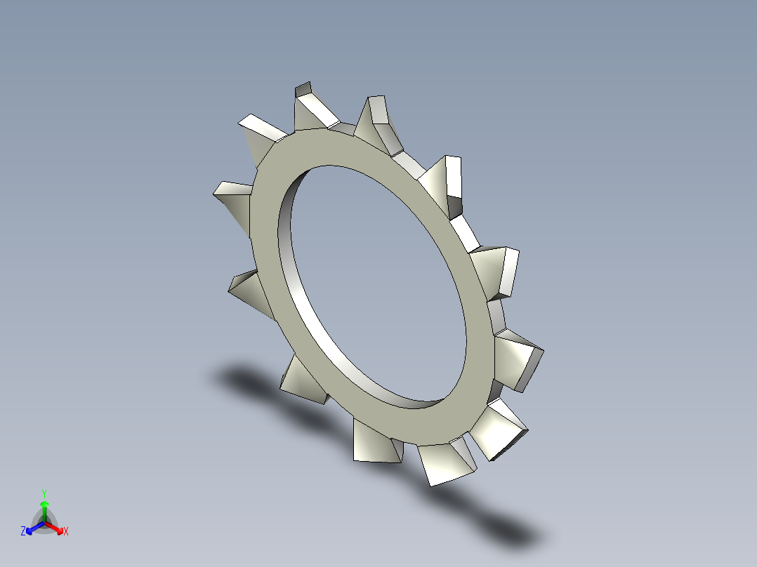 垫圈 外牙锁 公制-EXTERNAL TOOTH LOCK WASHER for M14 SCREW.x_t正等轴测图