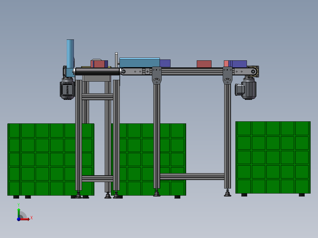 自动化输送系统前视图