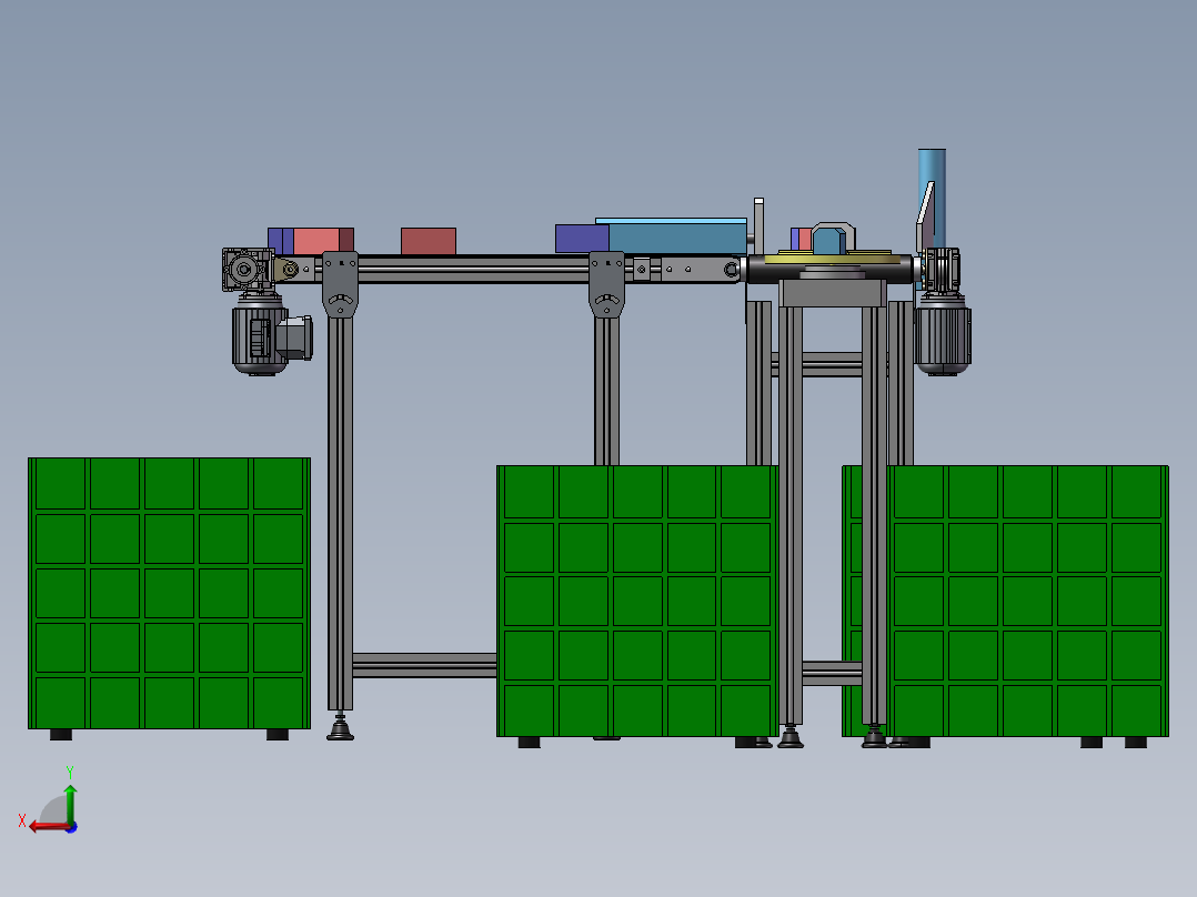 自动化输送系统后视图