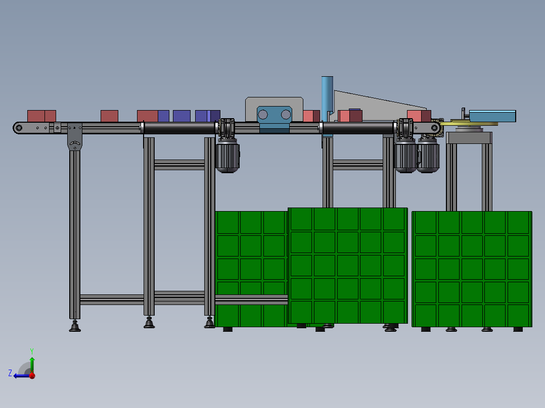 自动化输送系统右视图