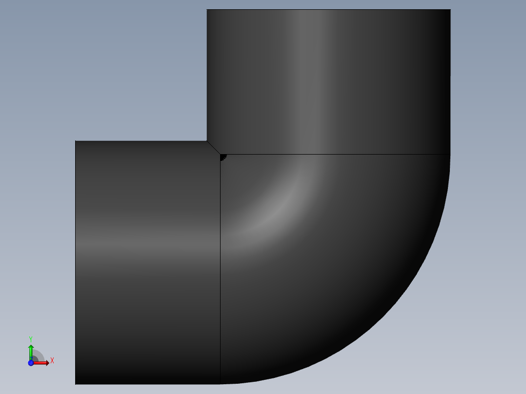 PVC管件-1.5in Elbow右视图