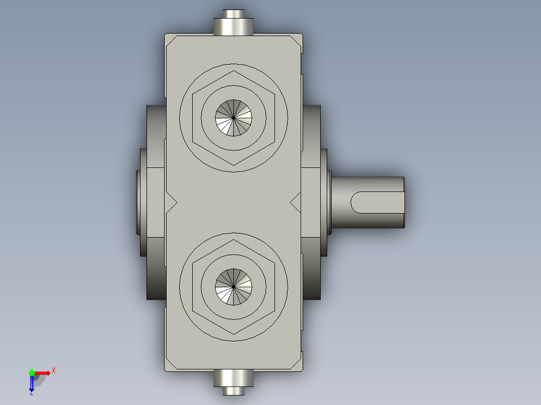 旋转气爪PRC25-180俯视图