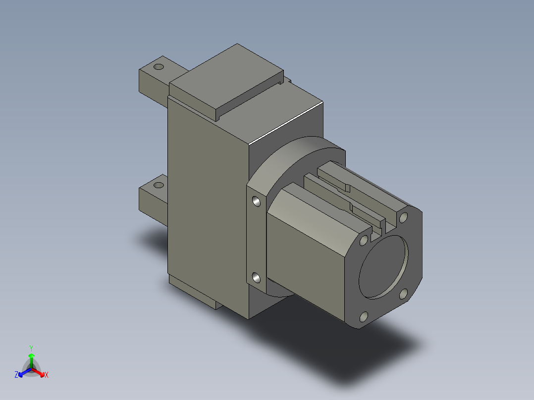 普通气爪PH01K-30C正等轴测图