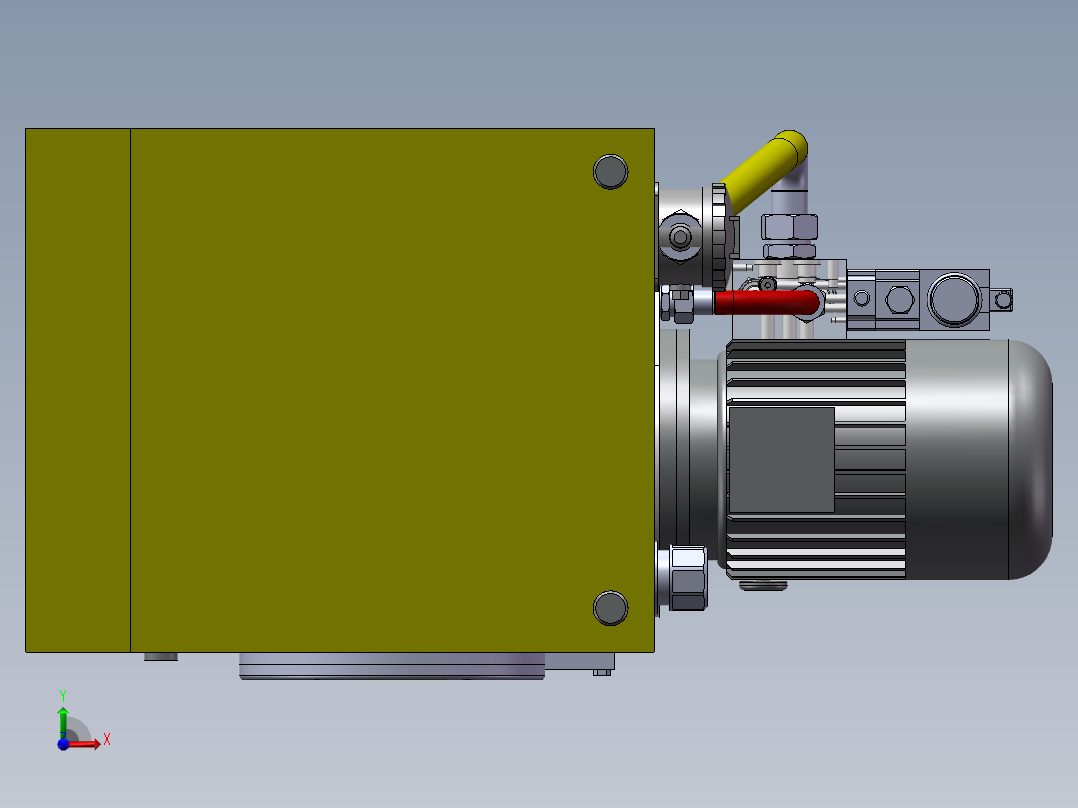 码垛机器人液压站前视图