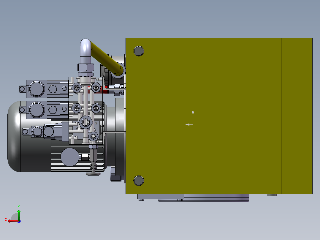 码垛机器人液压站后视图