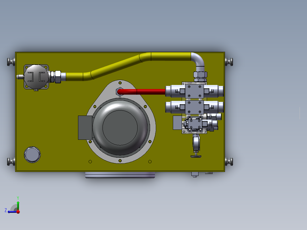 码垛机器人液压站右视图