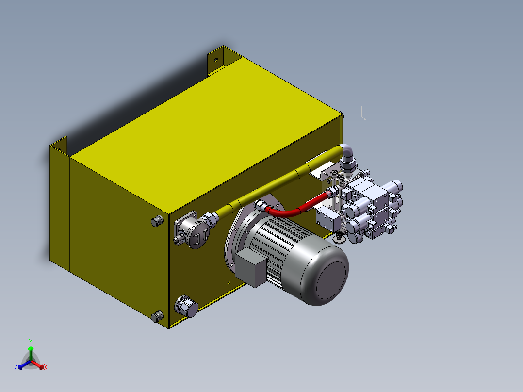 码垛机器人液压站正等轴测图