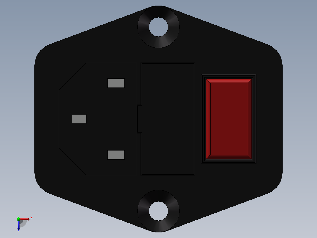 品字插座俯视图