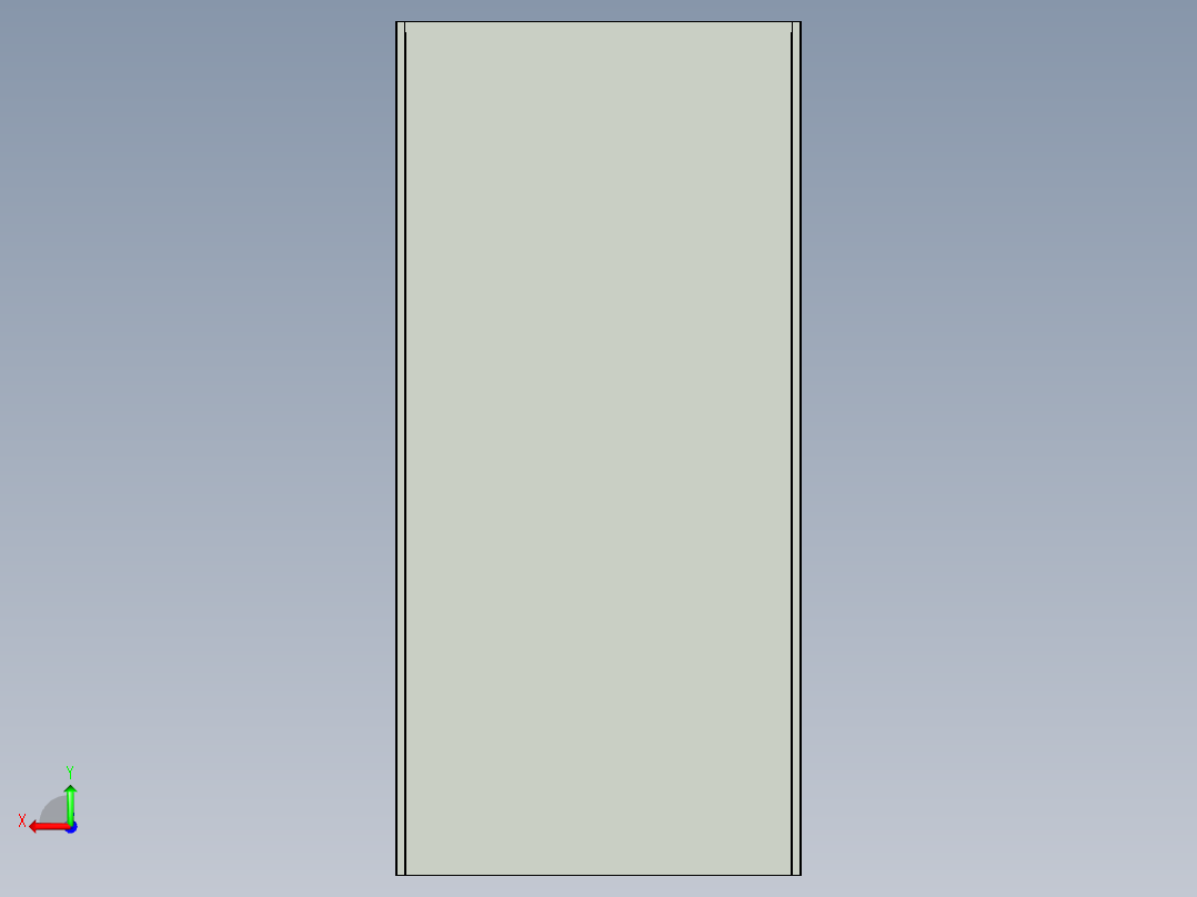 文件柜-金属板后视图