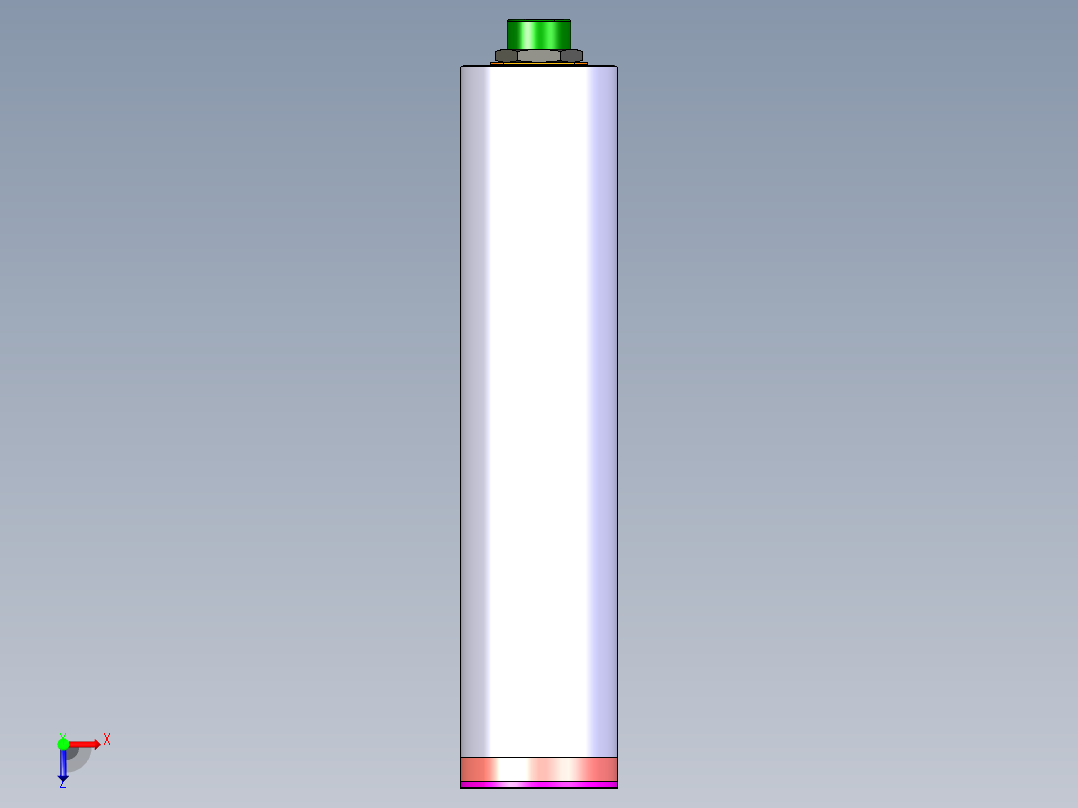 圆筒型人脸识别门禁机俯视图