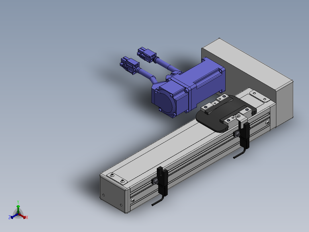 精密模组MY50-T10-150L-BL-P10B-C4-C正等轴测图
