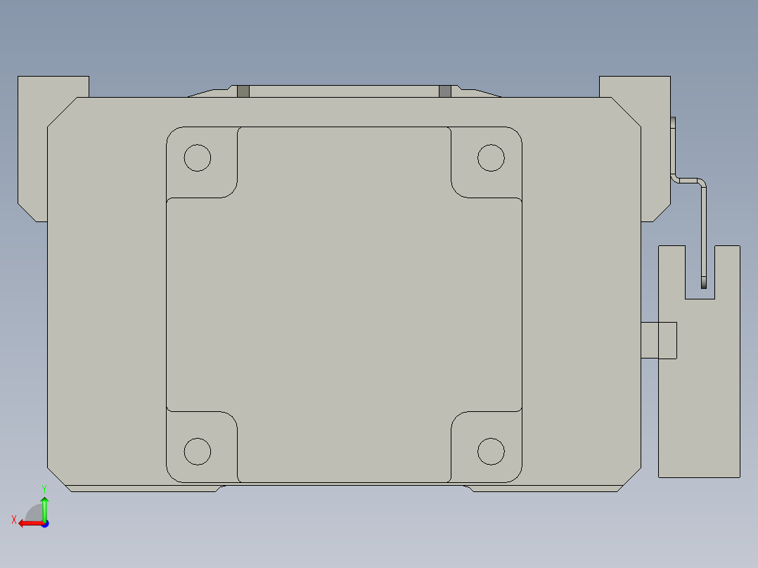 直线模组LHAT10-CA-S700-M-C3设计图纸后视图