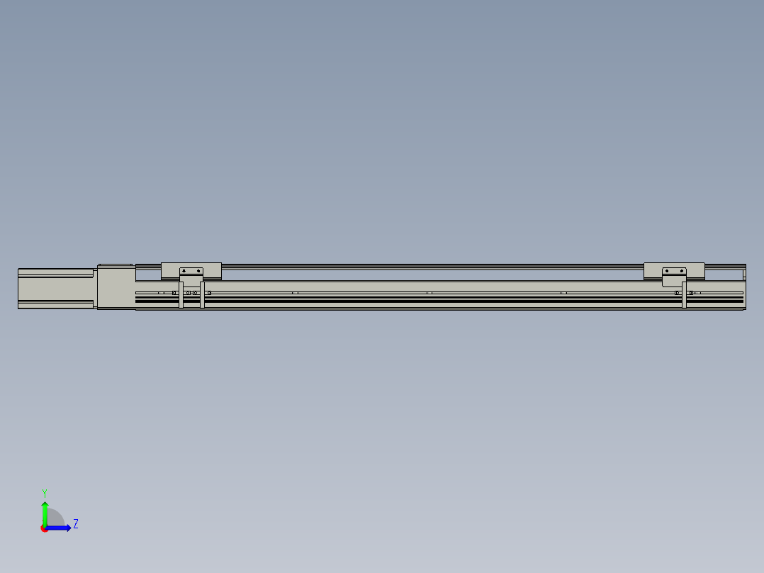 直线模组LHAT10-CA-S700-M-C3设计图纸左视图
