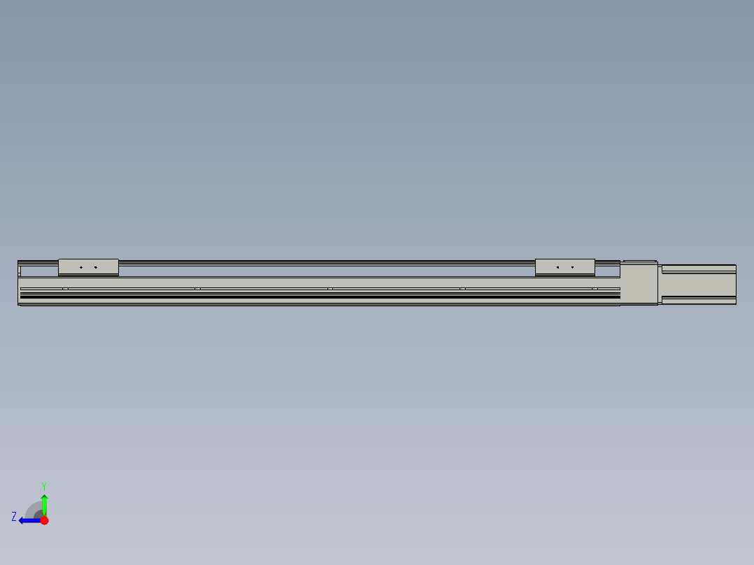 直线模组LHAT10-CA-S700-M-C3设计图纸右视图