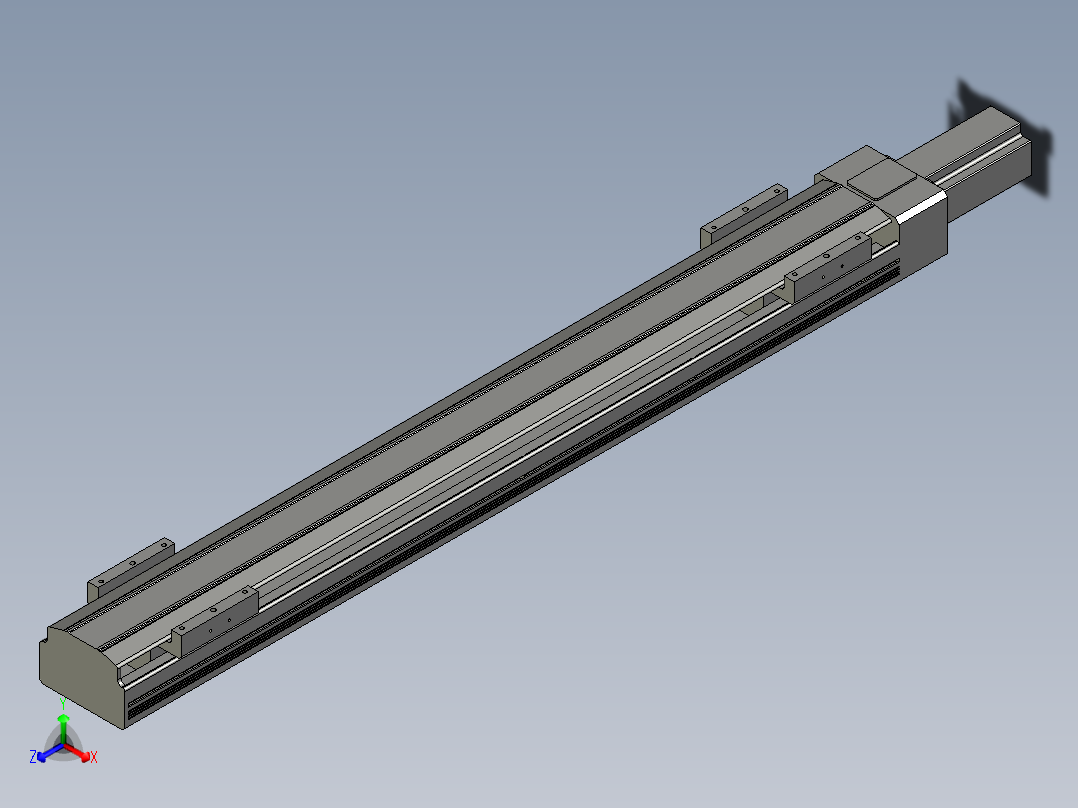 直线模组LHAT10-CA-S700-M-C3设计图纸正等轴测图