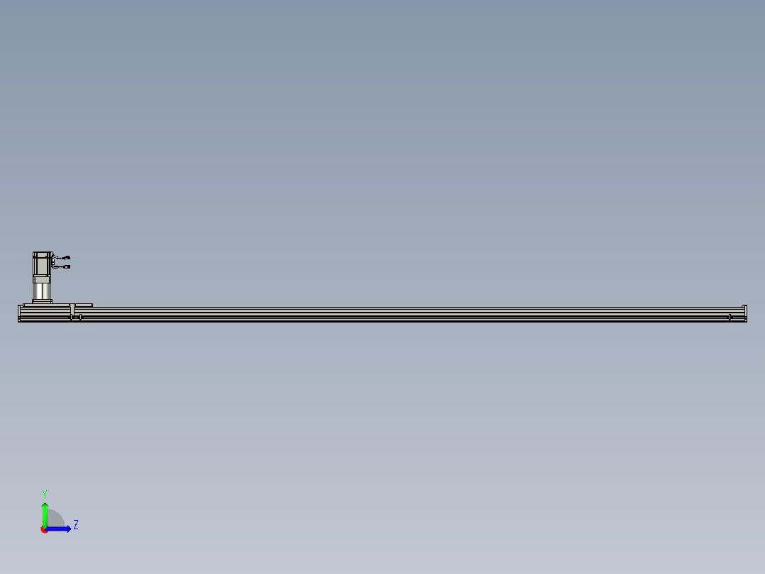 东锦齿条传动DH175G-L167-S2900-BU-减速机+750W左视图