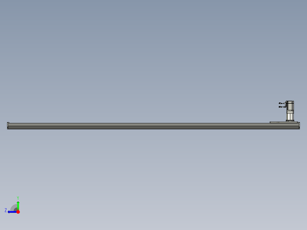 东锦齿条传动DH175G-L167-S2900-BU-减速机+750W右视图