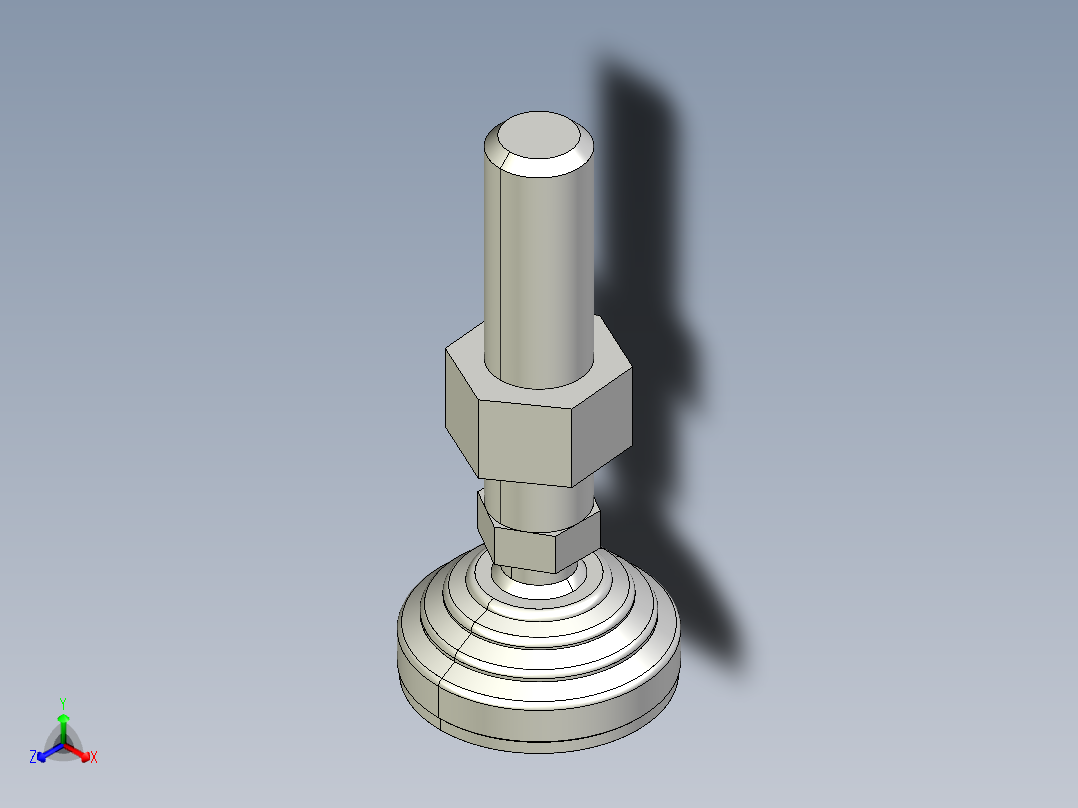 水平調整腳座(SUS製)LVA60-SUS-3D多系列多零件图纸模型正等轴测图