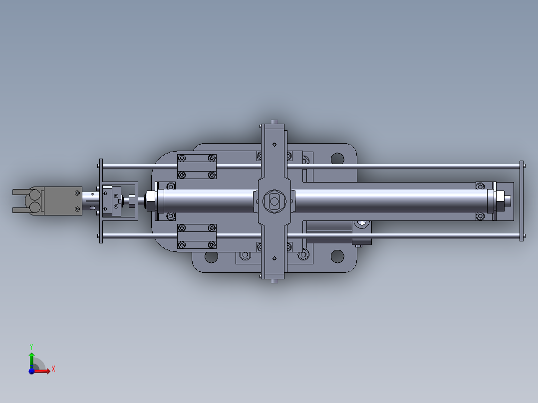 注塑机取件机械手结构设计【说明书+CAD+SOLIDWORKS】50前视图