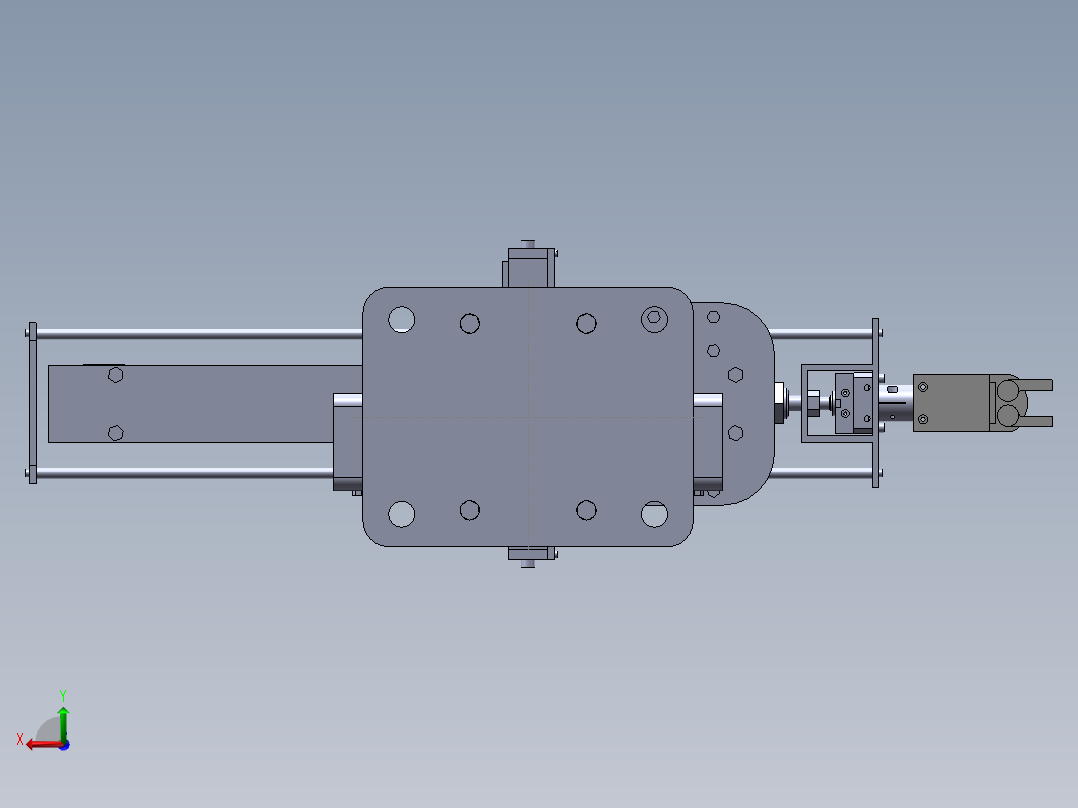 注塑机取件机械手结构设计【说明书+CAD+SOLIDWORKS】50后视图