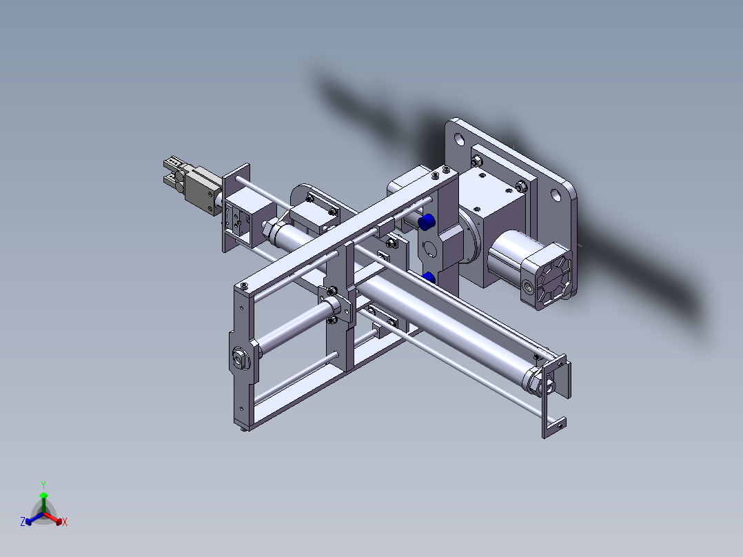 注塑机取件机械手结构设计【说明书+CAD+SOLIDWORKS】50正等轴测图