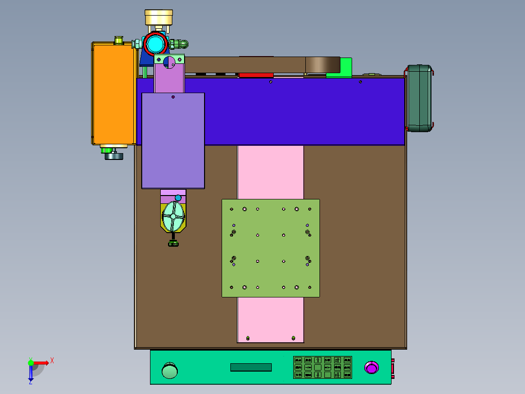 全自动硅胶打胶机俯视图