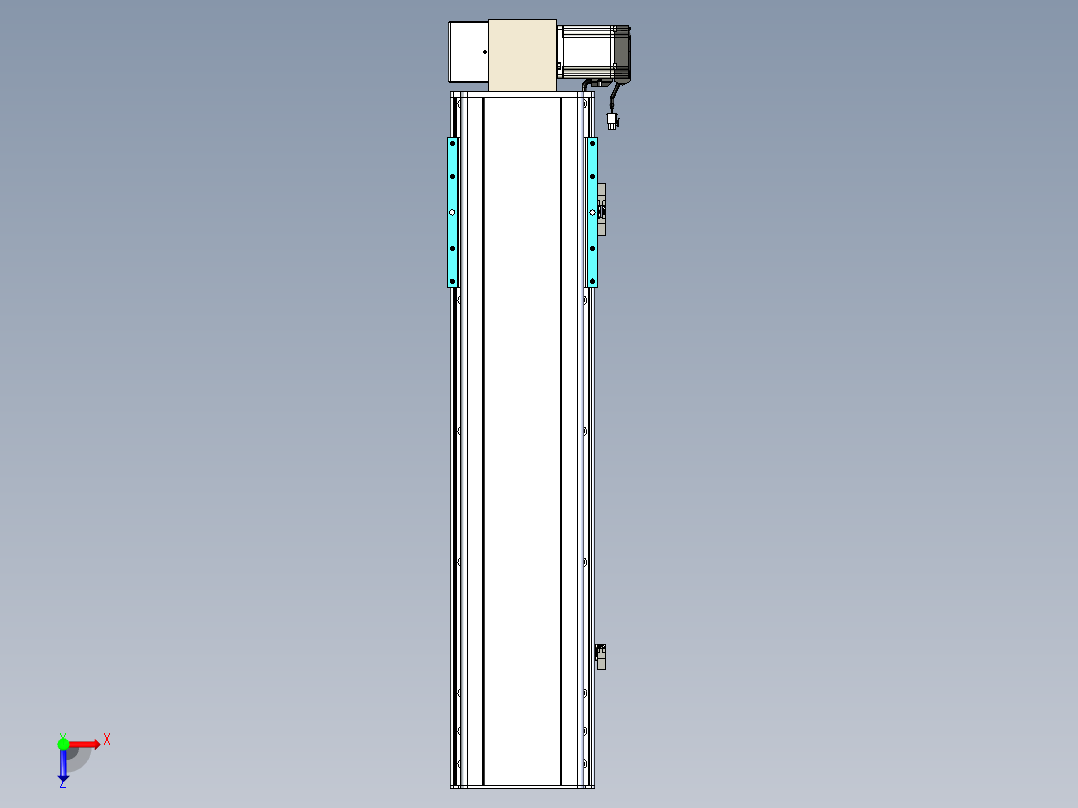 同步带滑台-半封闭B22H-L100-C-S650-LD-P75-D3-N5俯视图