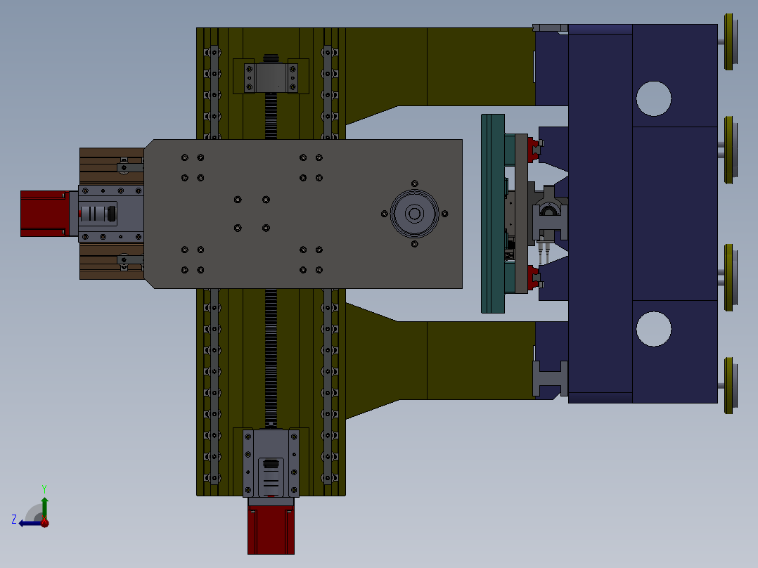 五轴四联动数控电解加工机床(sw14+说明书+cad）右视图