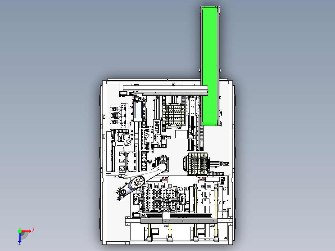 锂电池尺寸测量机sw21俯视图
