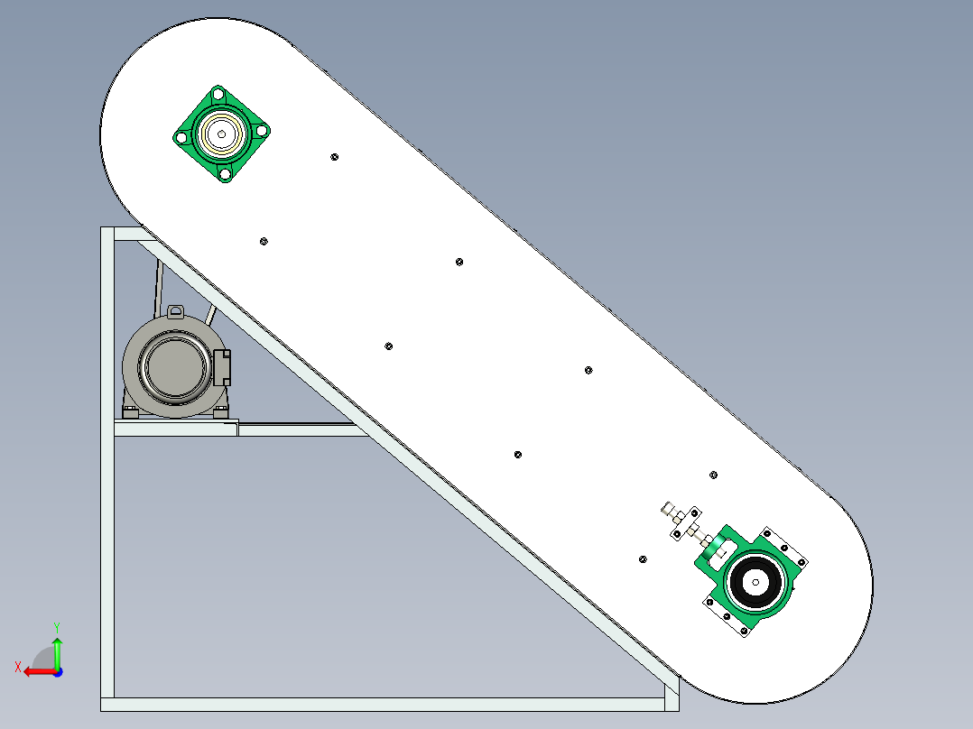 链耙式输送器含三维+CAD图纸后视图