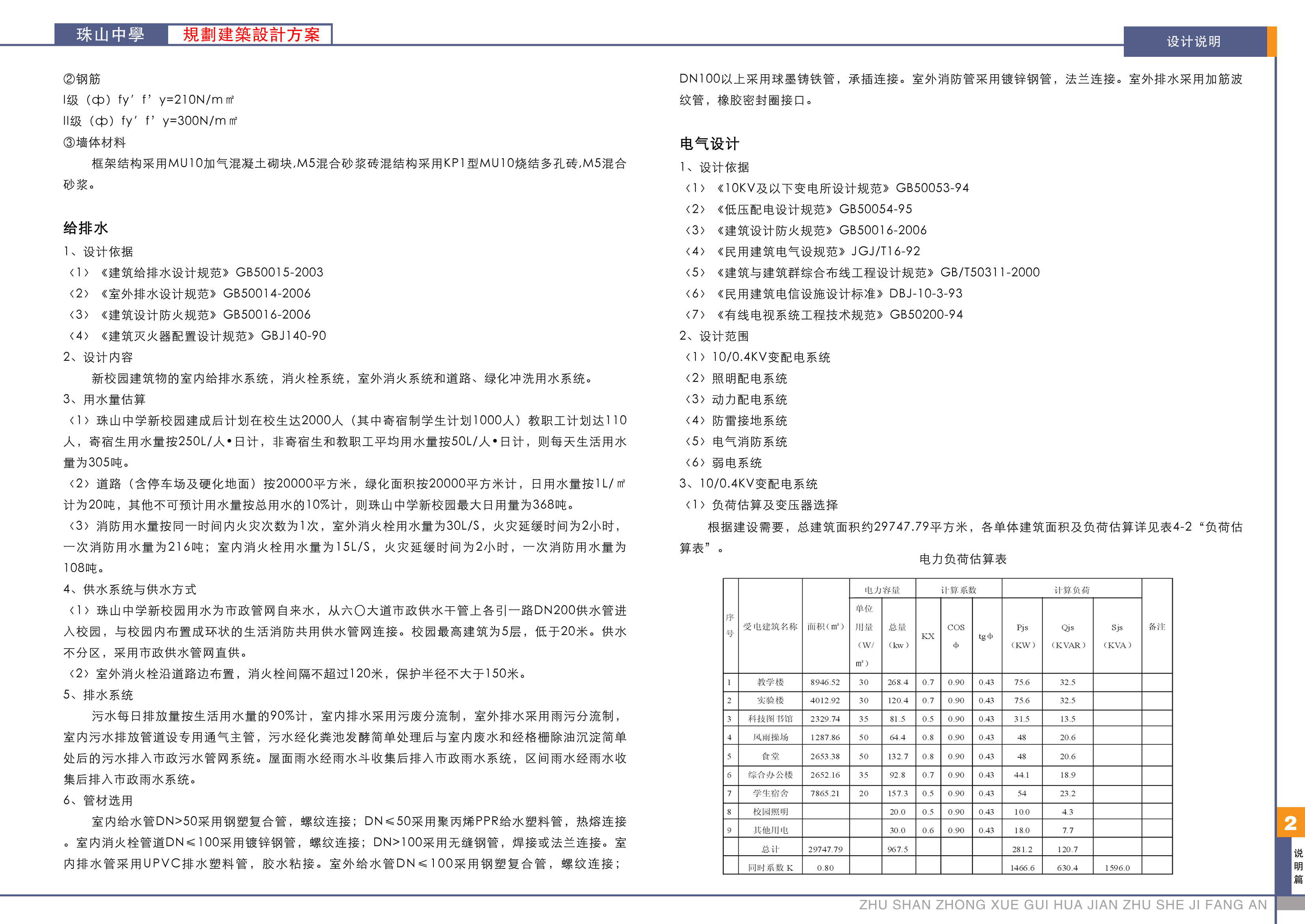 面砖风格中学规划建筑设计文本（含效果图 CAD SU）