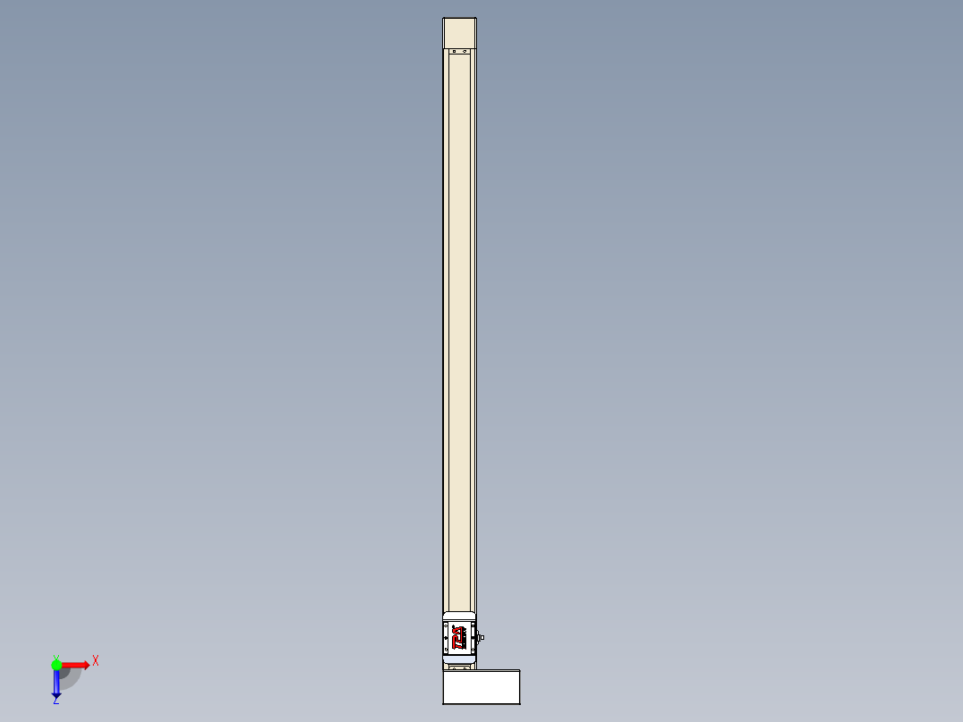 同步带全封闭直线模组TPA-HCB-65S-90-L1050-MR-C-P10-N3俯视图