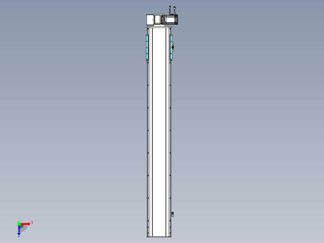 同步带滑台-半封闭B22H-L100-C-S1450-LU-P75-D3-N5俯视图