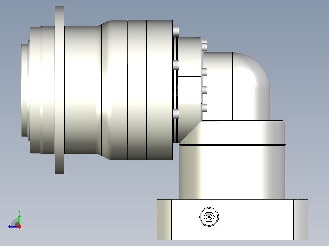 多摩川行星减速机TDR-110-L2-24HA24右视图
