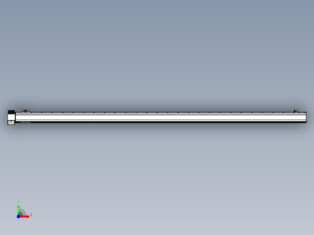 同步带滑台-半封闭B10H-L45-S2550-LD-P40-D3前视图