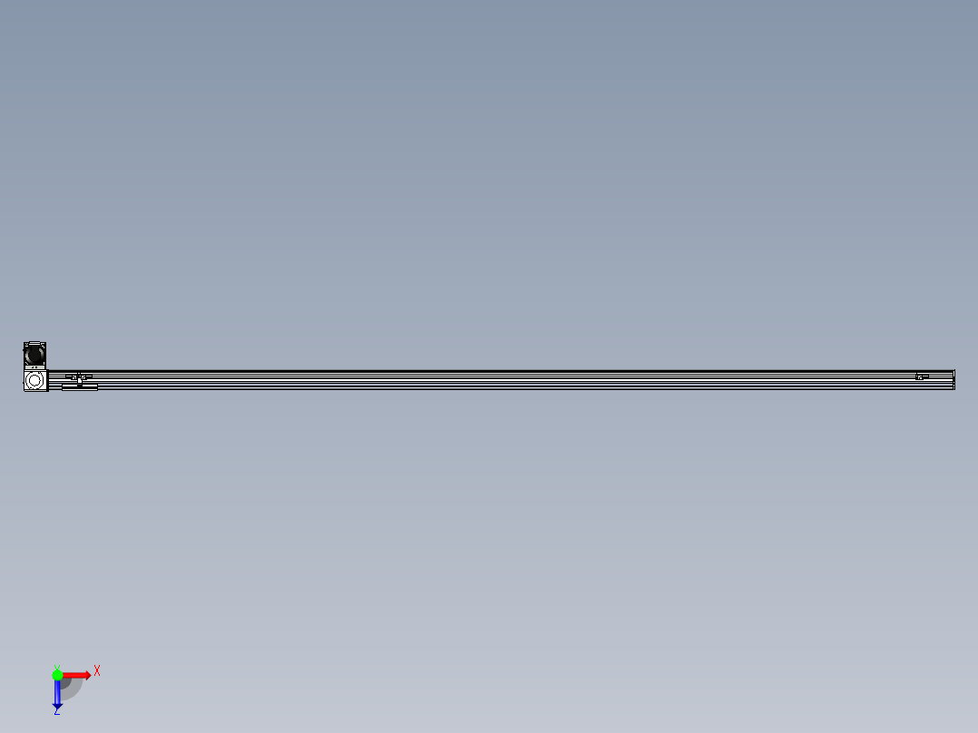 同步带滑台-半封闭B10H-L45-S2550-LD-P40-D3俯视图