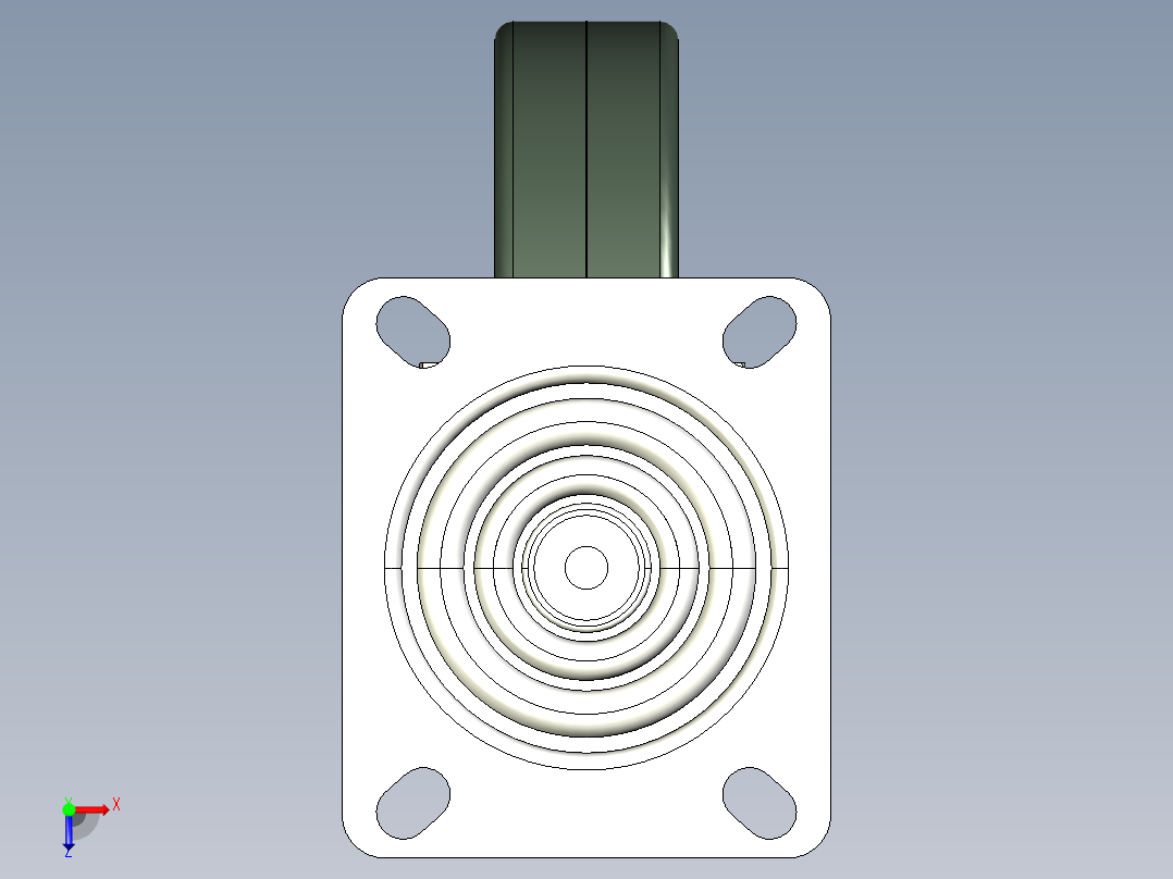 型材-KJN 531785 125MM WHEEL俯视图