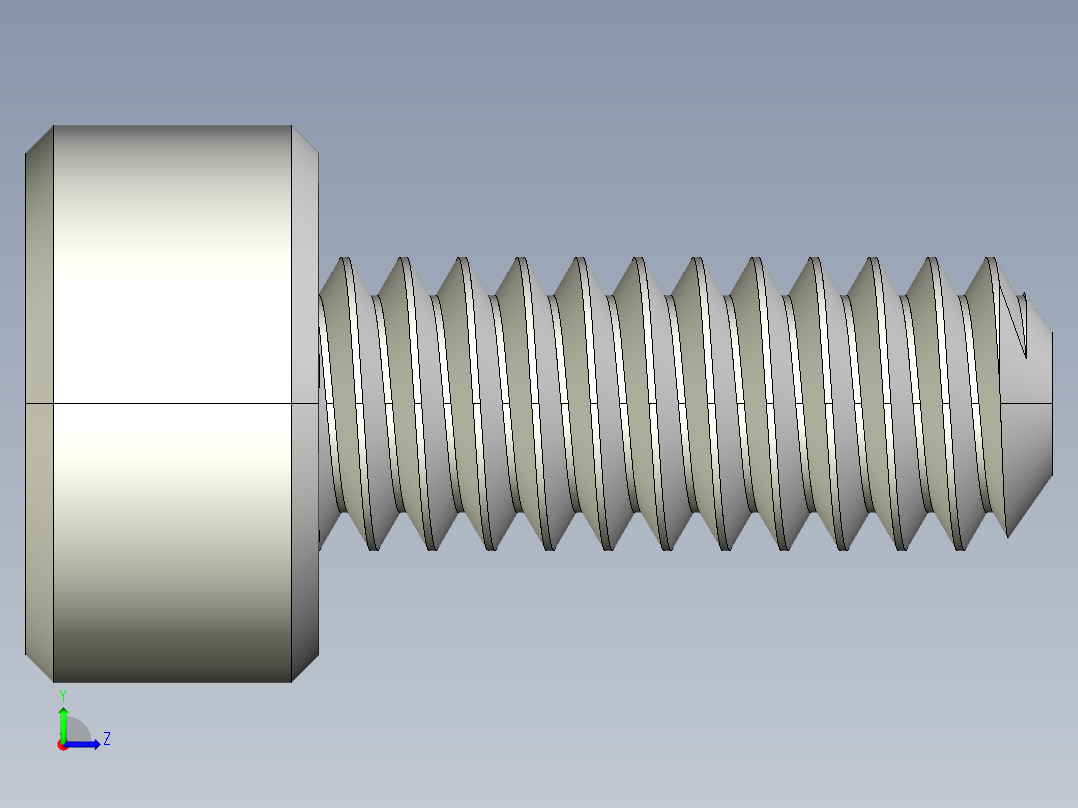 M2 x 0.4mm Thread 5mm LONG SOCKET HEAD CAP SCREW.IGS左视图