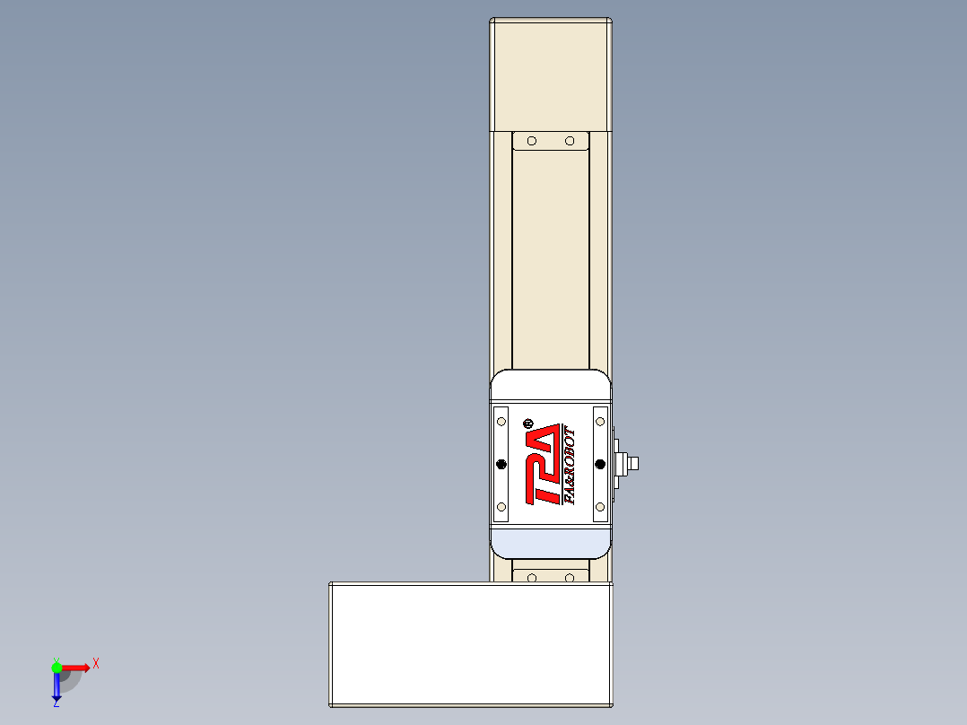 同步带全封闭直线模组TPA-HCB-65S-90-L100-ML-C-P10-N3俯视图