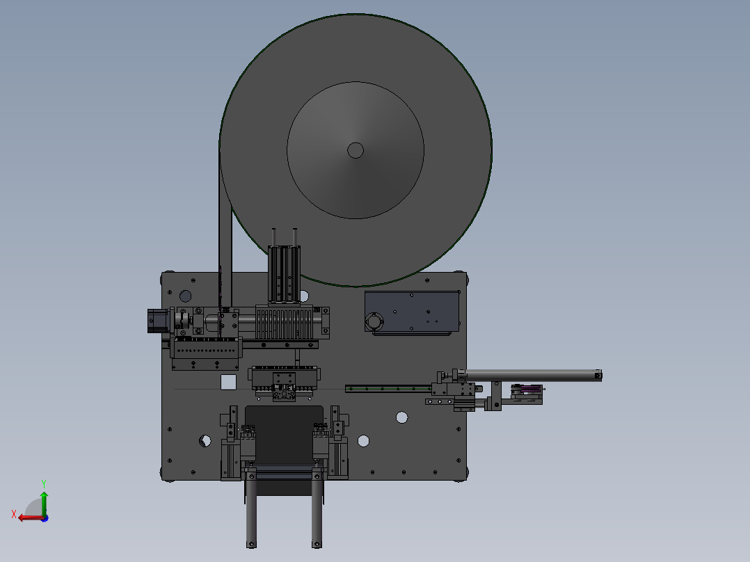 全自动穿线机后视图